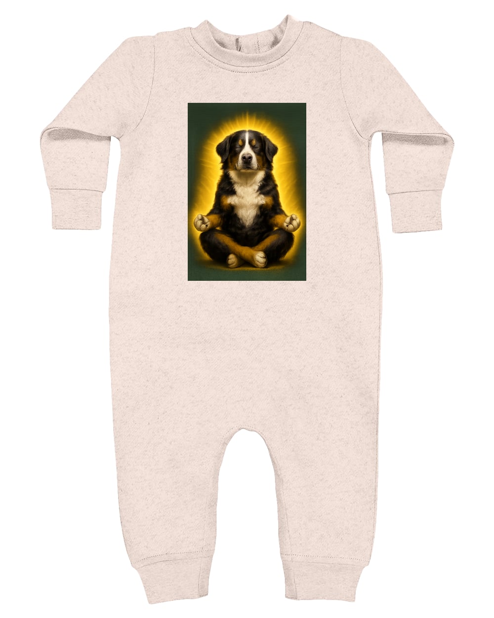 4447 Rabbit Skins Infant Fleece One-Piece Bodysuit - Natural Heather