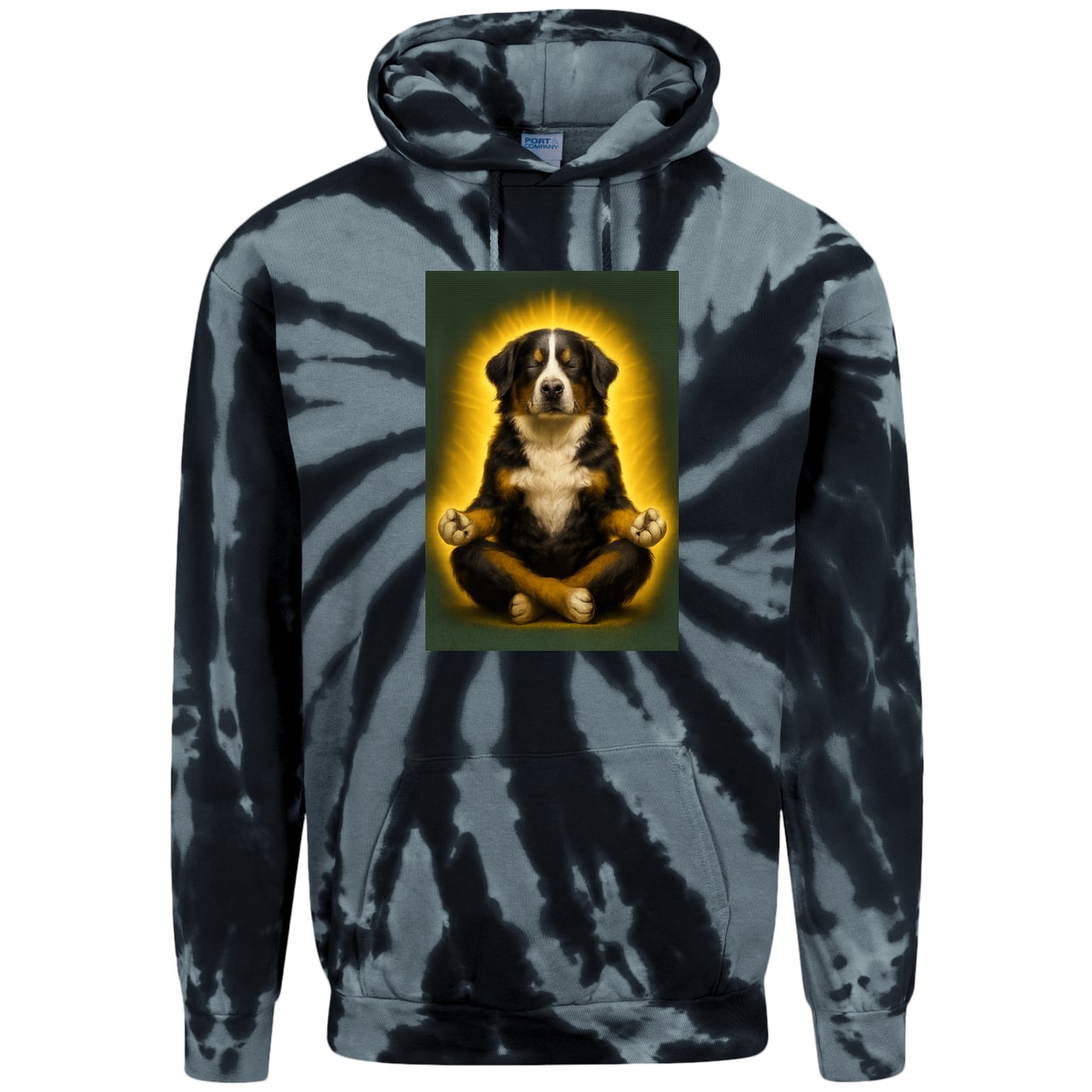 PC146 Port & Company Adult Tie-Dye Pullover Hoodie - Black