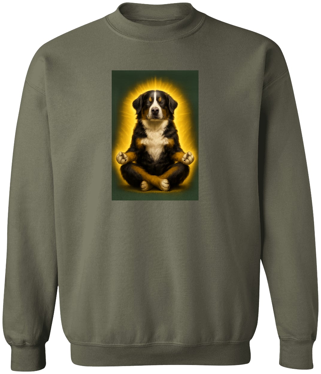 G180 Gildan Crewneck Pullover Sweatshirt - Military Green