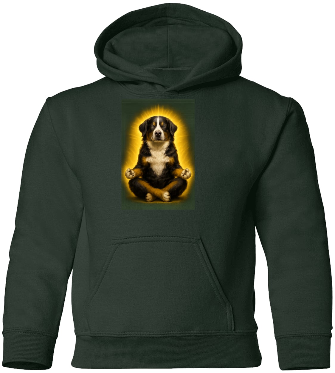 G185B Gildan Youth Pullover Hoodie - Forest Green