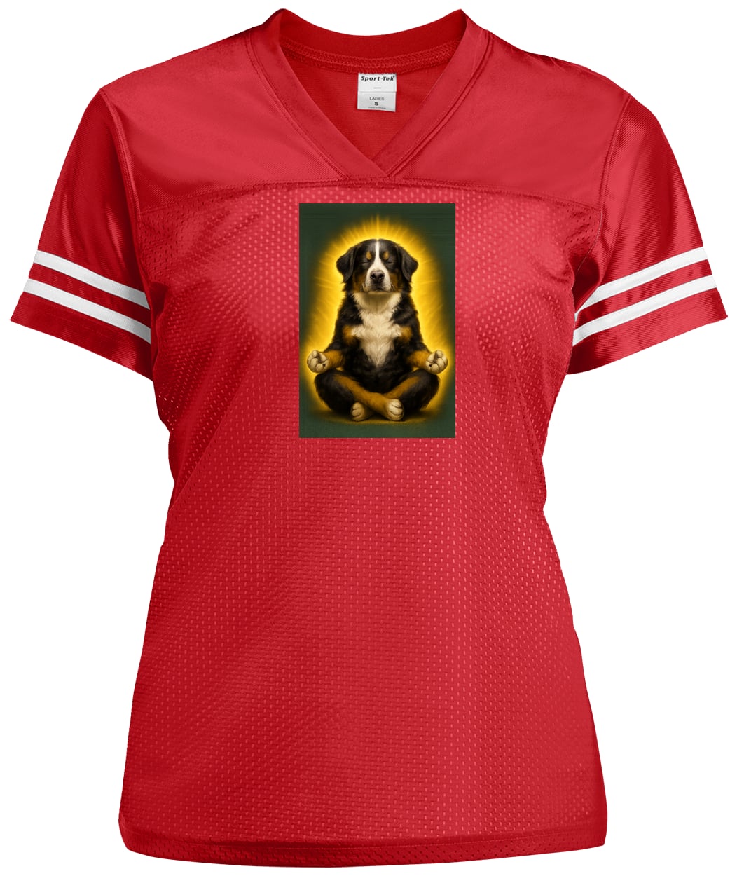 LST307 Sport-Tek Ladies' Replica Jersey - True Red/White