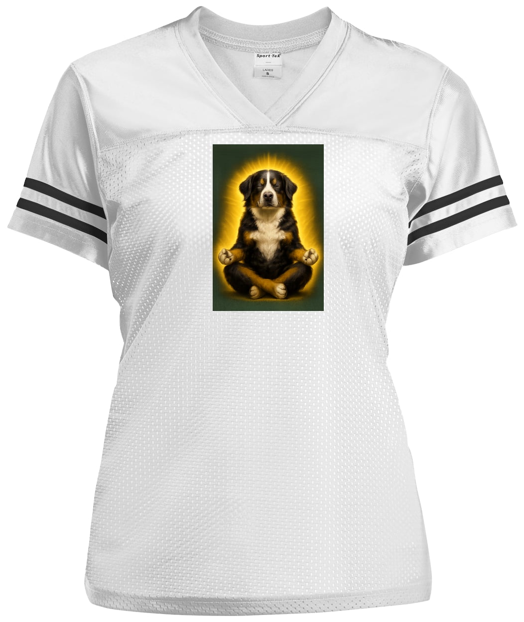 LST307 Sport-Tek Ladies' Replica Jersey - White/Black