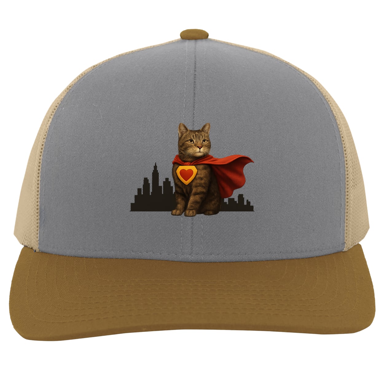 104C Trucker Snap Back - Heather/Beige/Amber