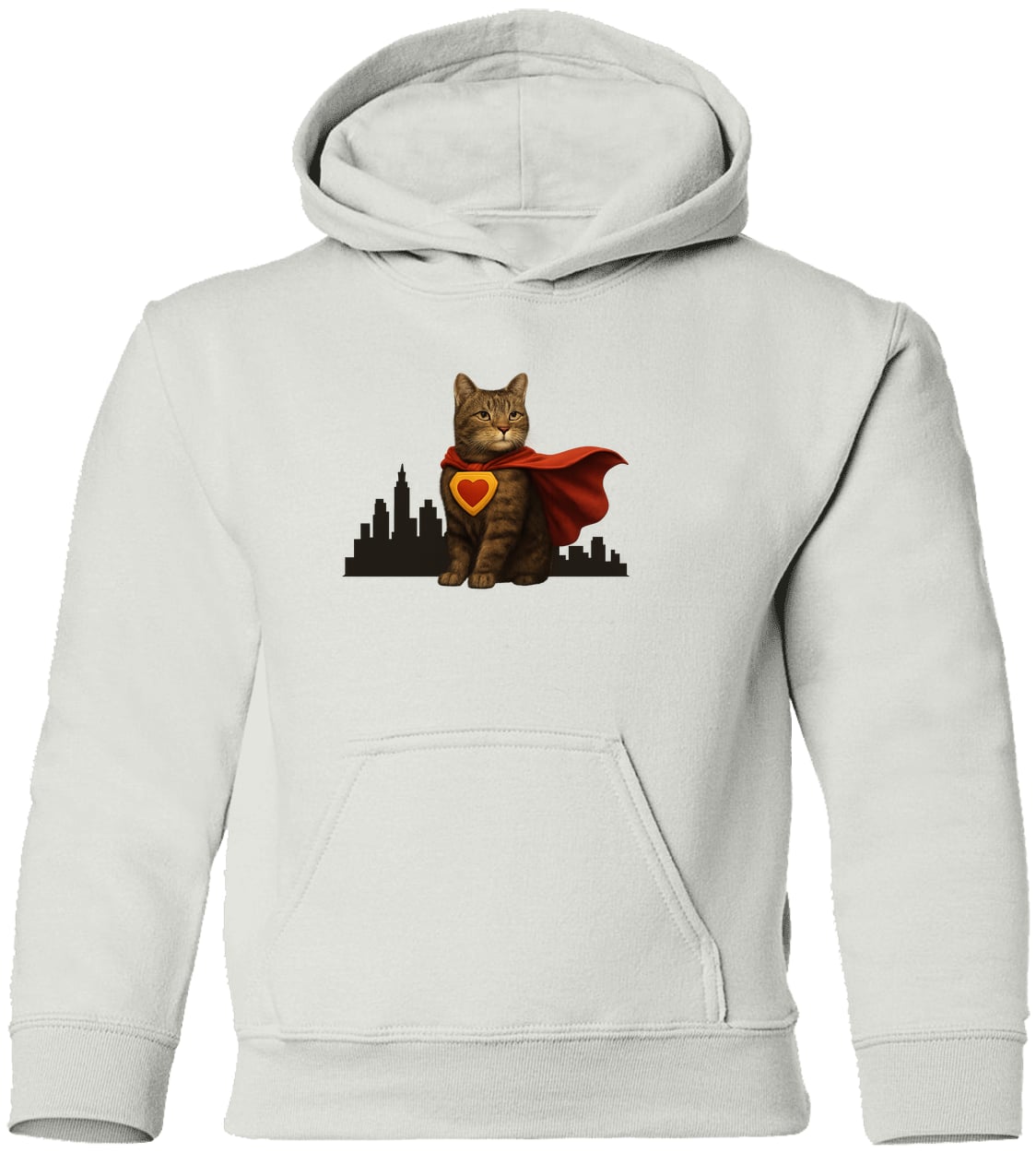 G185B Gildan Youth Pullover Hoodie - White