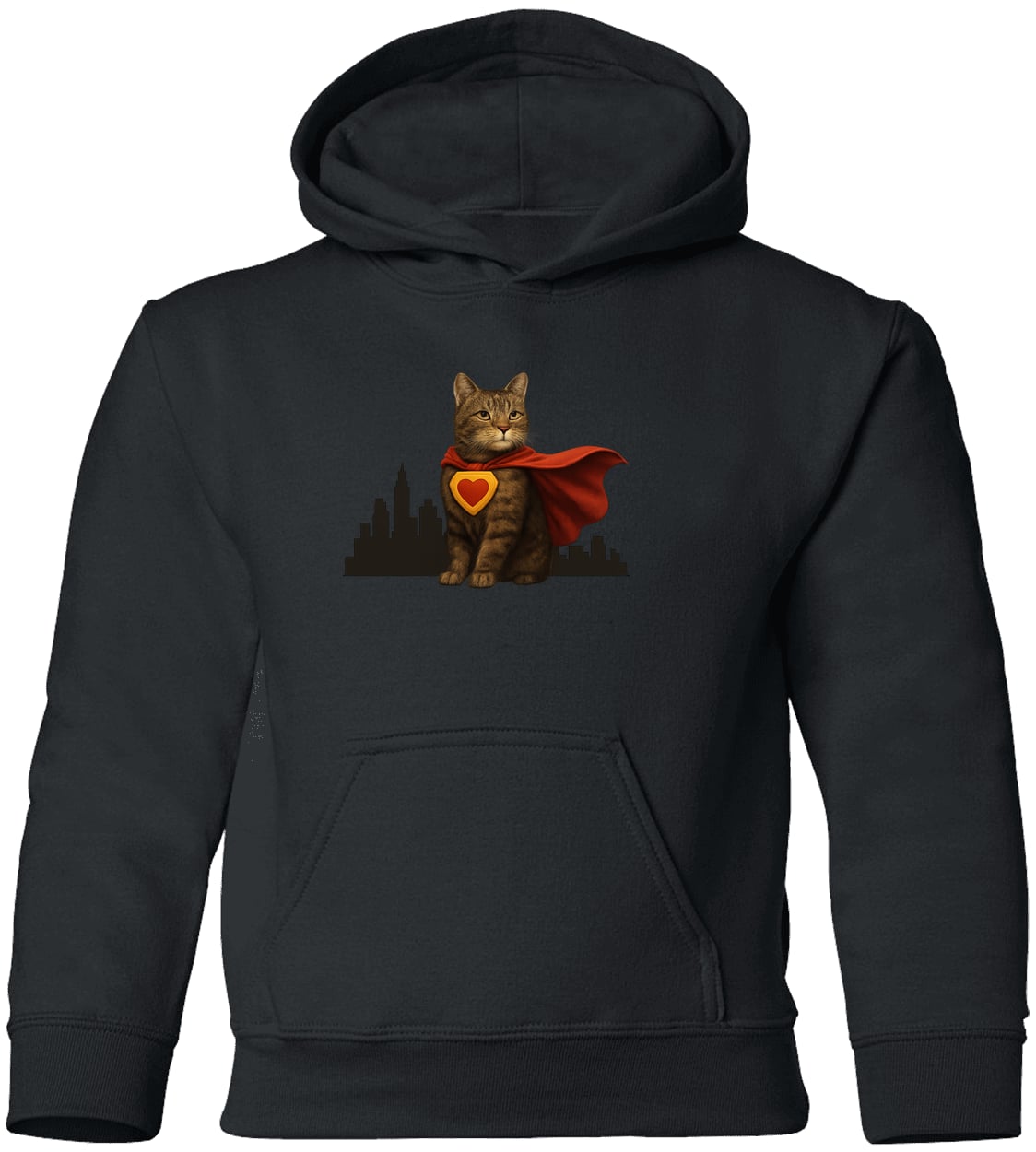 G185B Gildan Youth Pullover Hoodie - Black