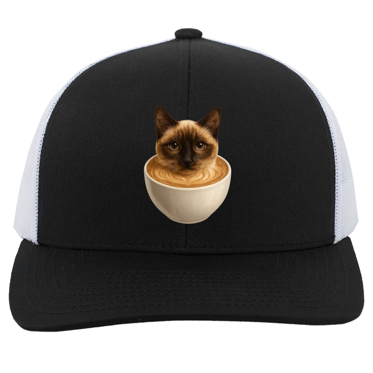 104C Trucker Snap Back - Black/White