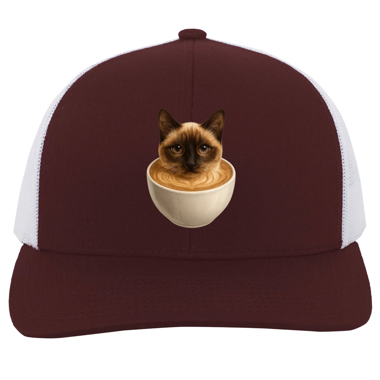 104C Trucker Snap Back - Maroon/White