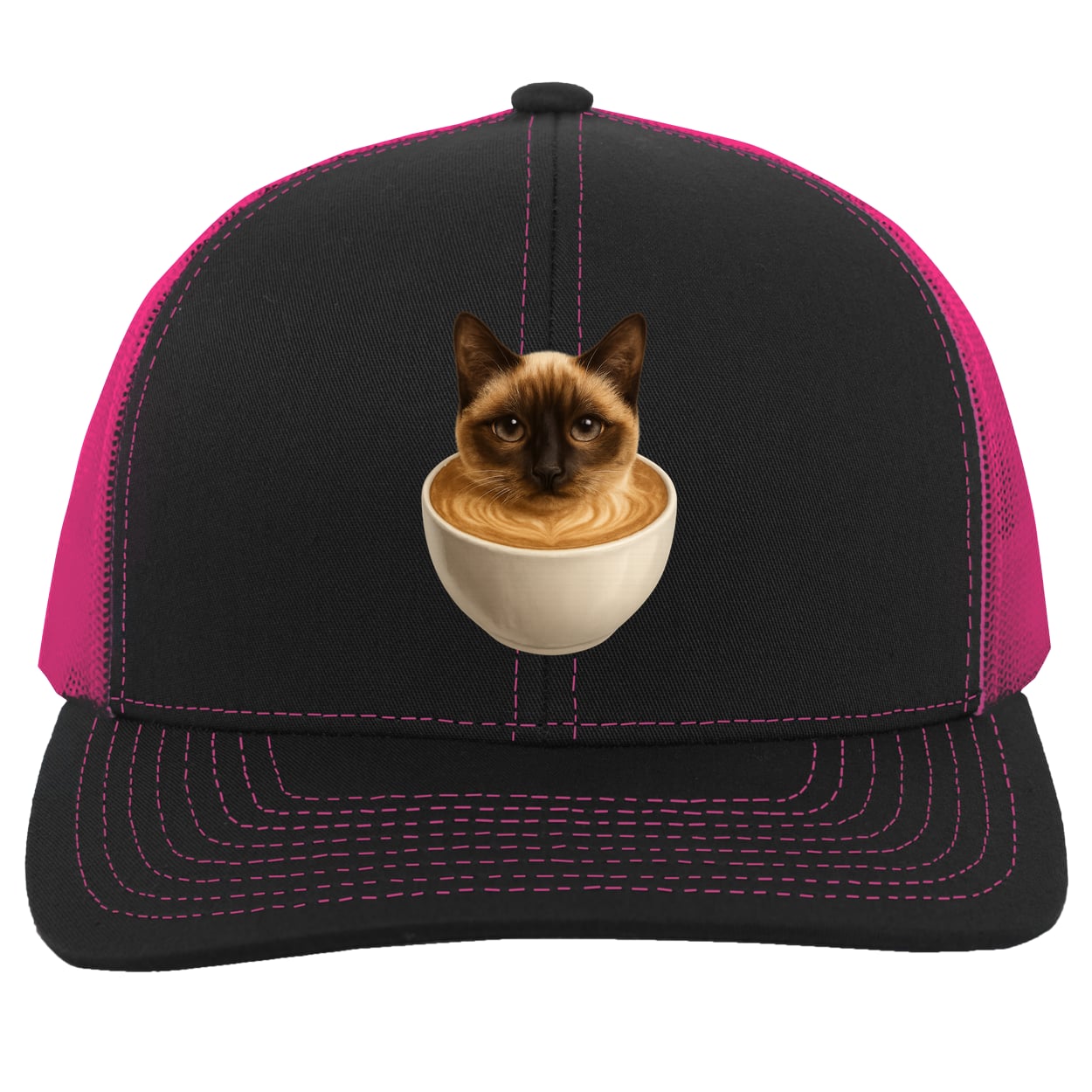 104C Trucker Snap Back - Black/Pink