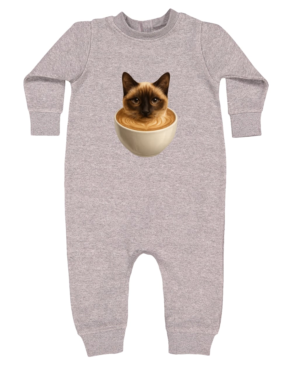 4447 Rabbit Skins Infant Fleece One-Piece Bodysuit - Heather Grey