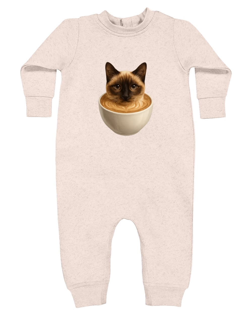 4447 Rabbit Skins Infant Fleece One-Piece Bodysuit - Natural Heather