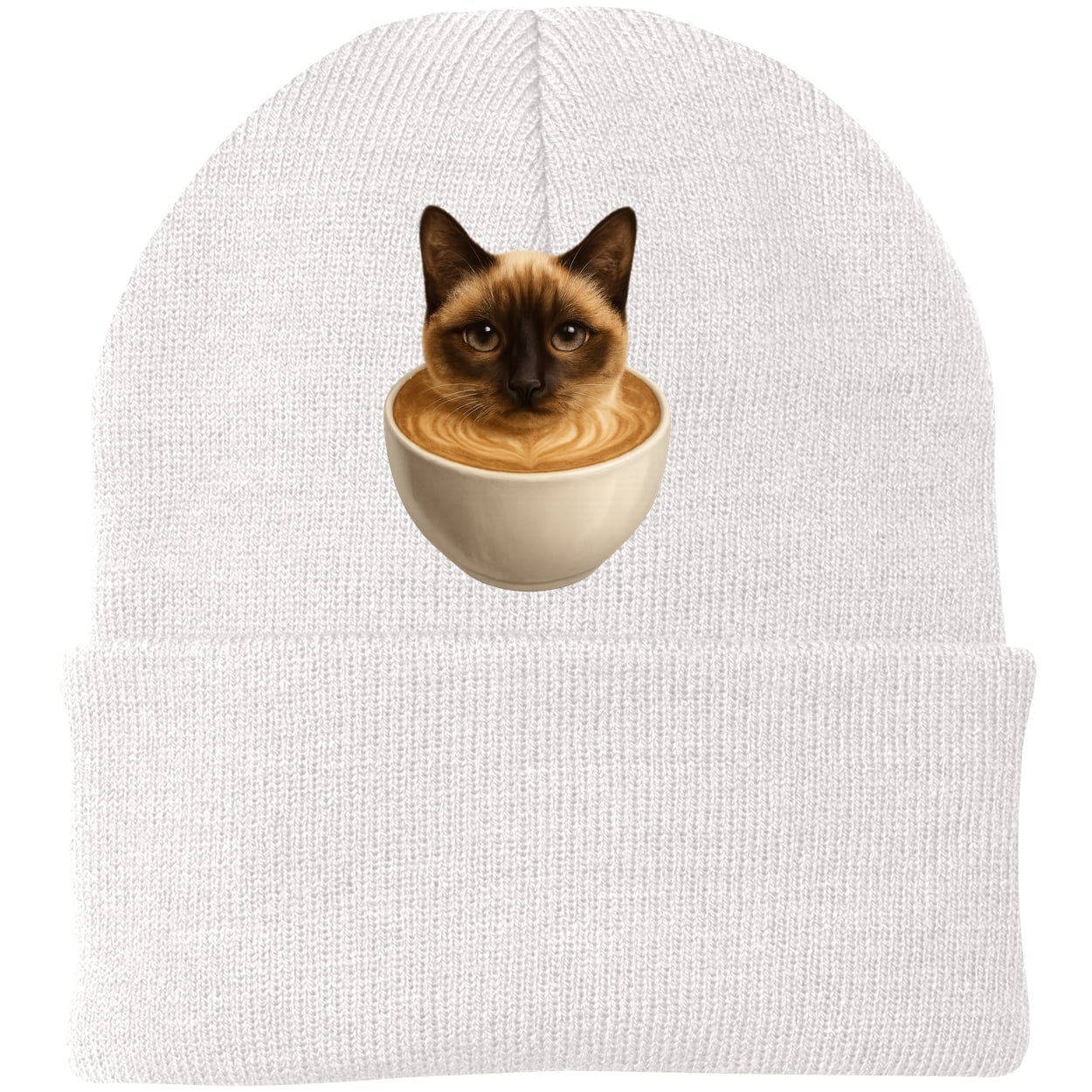 CP90 Port & Company Knit Beanie - White