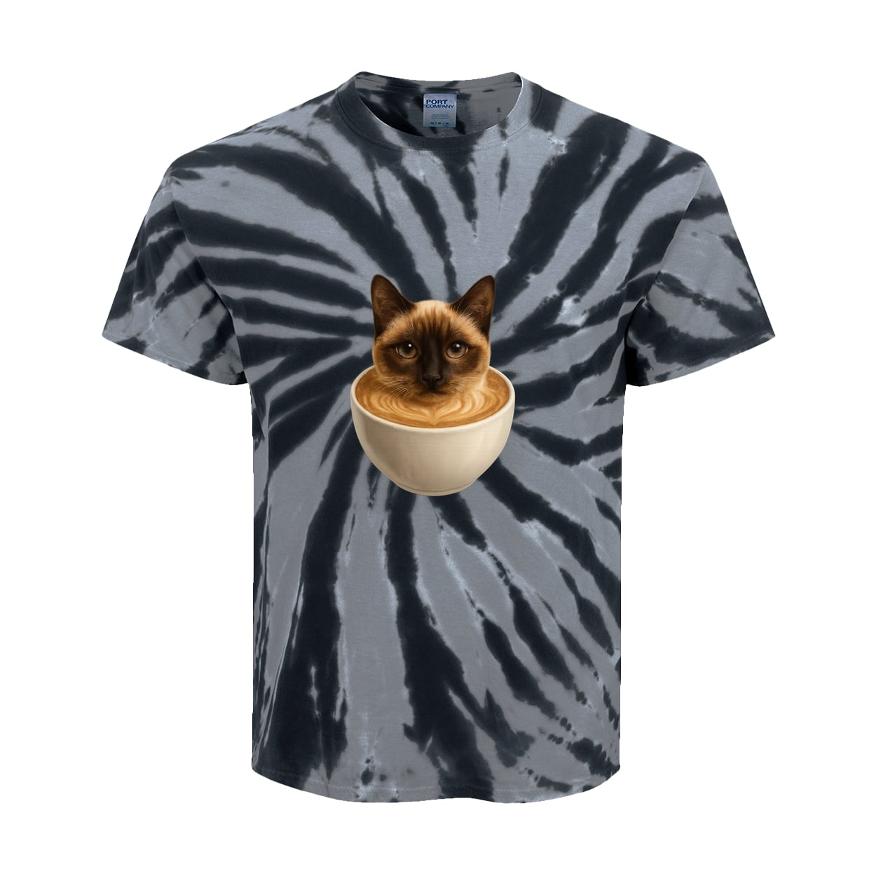 PC147Y Port & Company Kids Tie-Dye Tee - Black