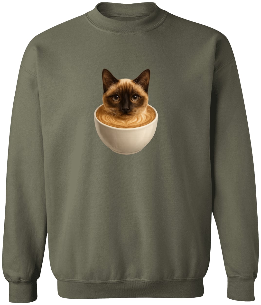 G180 Gildan Crewneck Pullover Sweatshirt - Military Green
