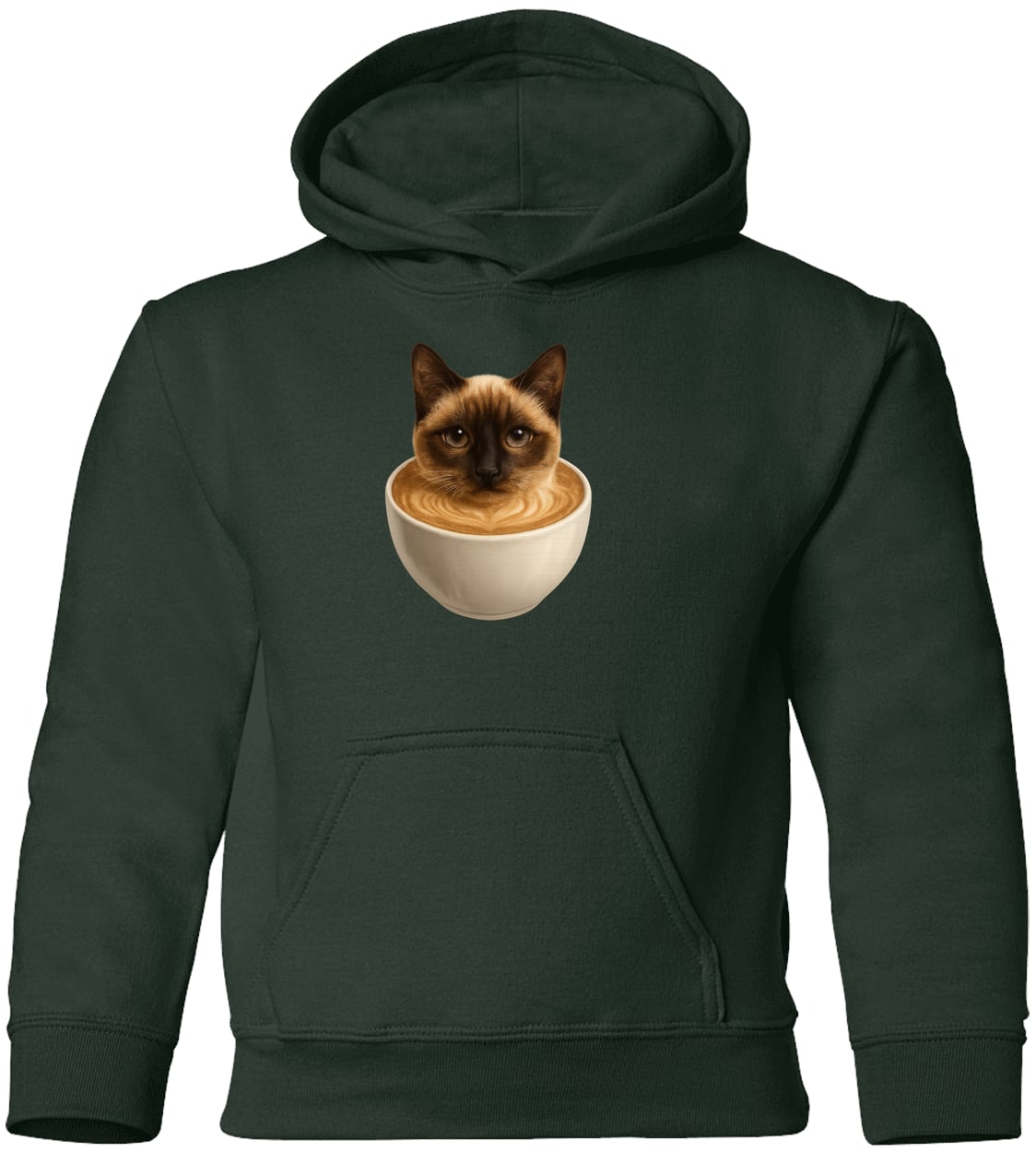 G185B Gildan Youth Pullover Hoodie - Forest Green