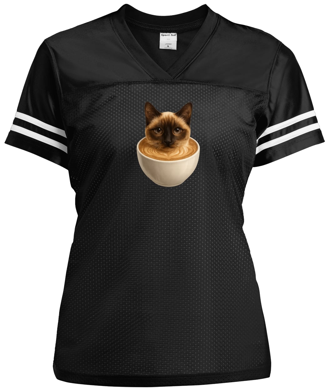 LST307 Sport-Tek Ladies' Replica Jersey - Black/White
