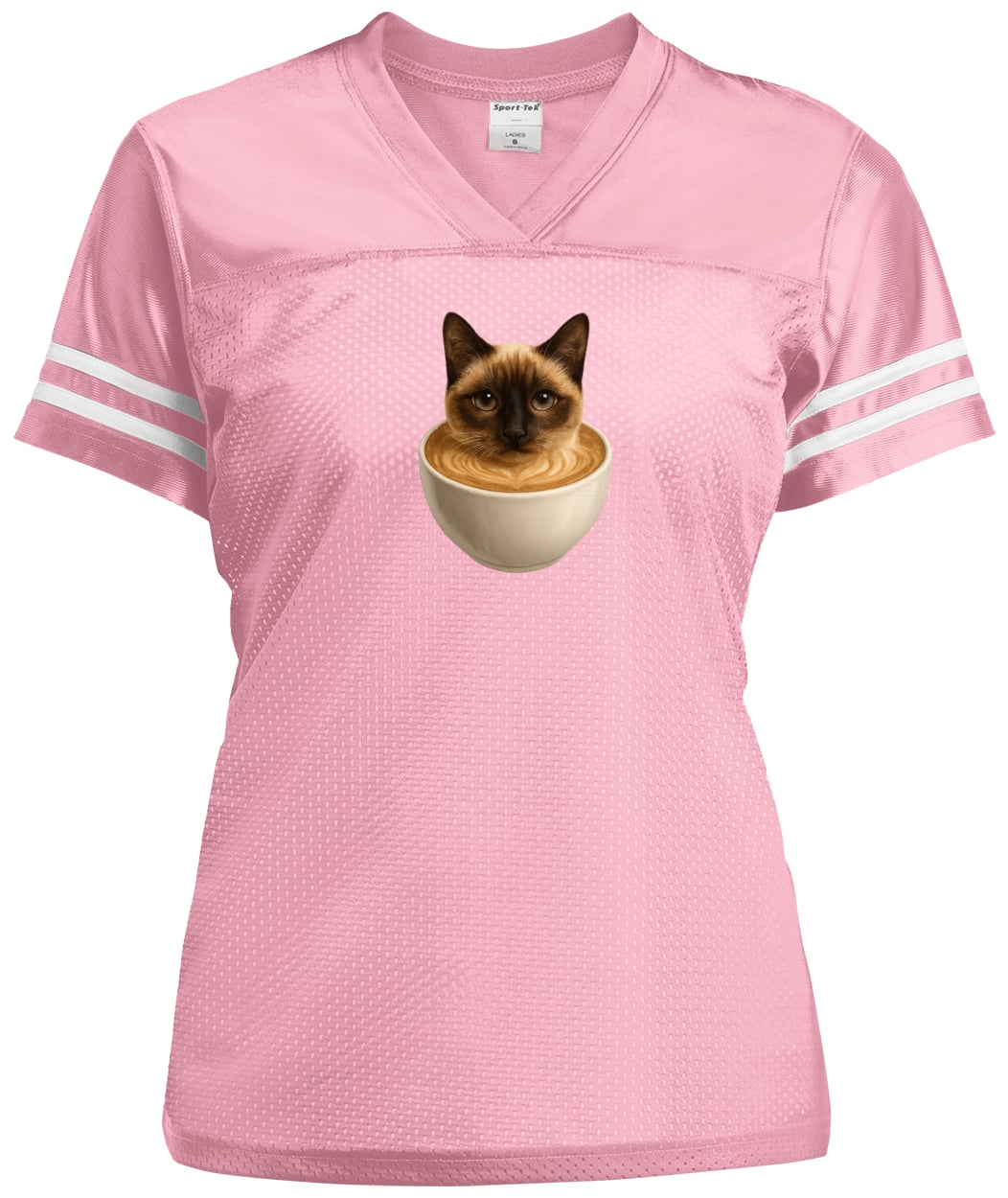 LST307 Sport-Tek Ladies' Replica Jersey - Light Pink/White