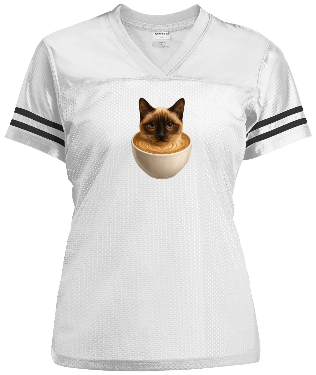 LST307 Sport-Tek Ladies' Replica Jersey - White/Black