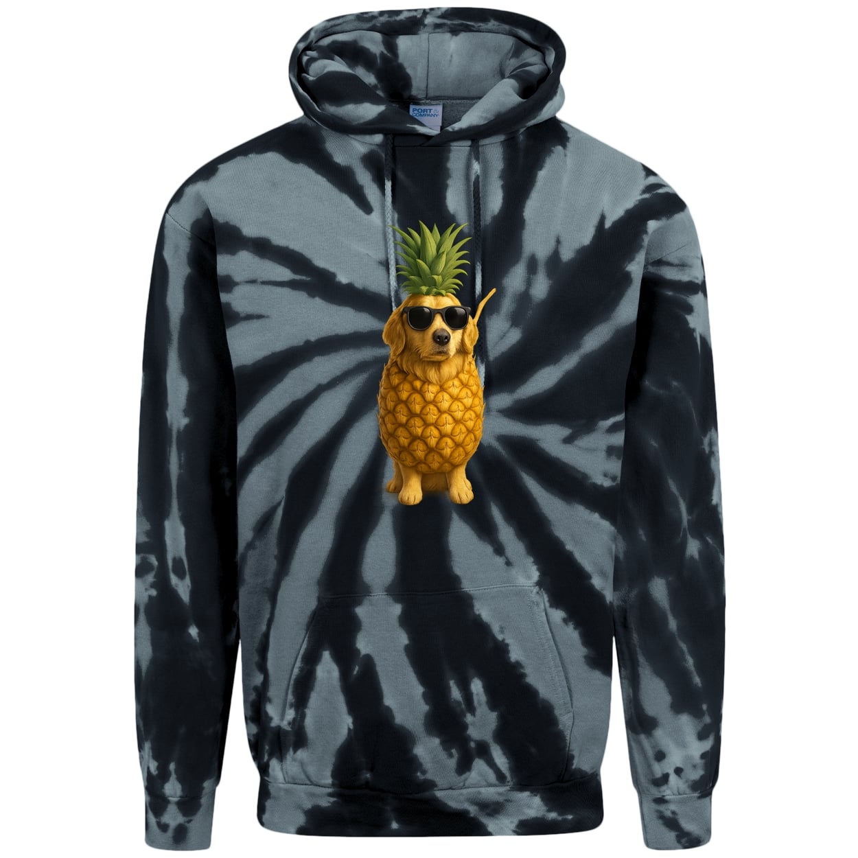 PC146 Port & Company Adult Tie-Dye Pullover Hoodie - Black