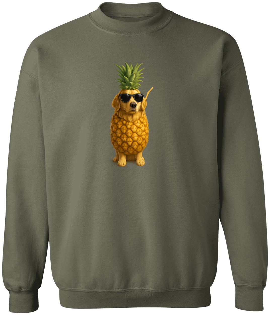 G180 Gildan Crewneck Pullover Sweatshirt - Military Green