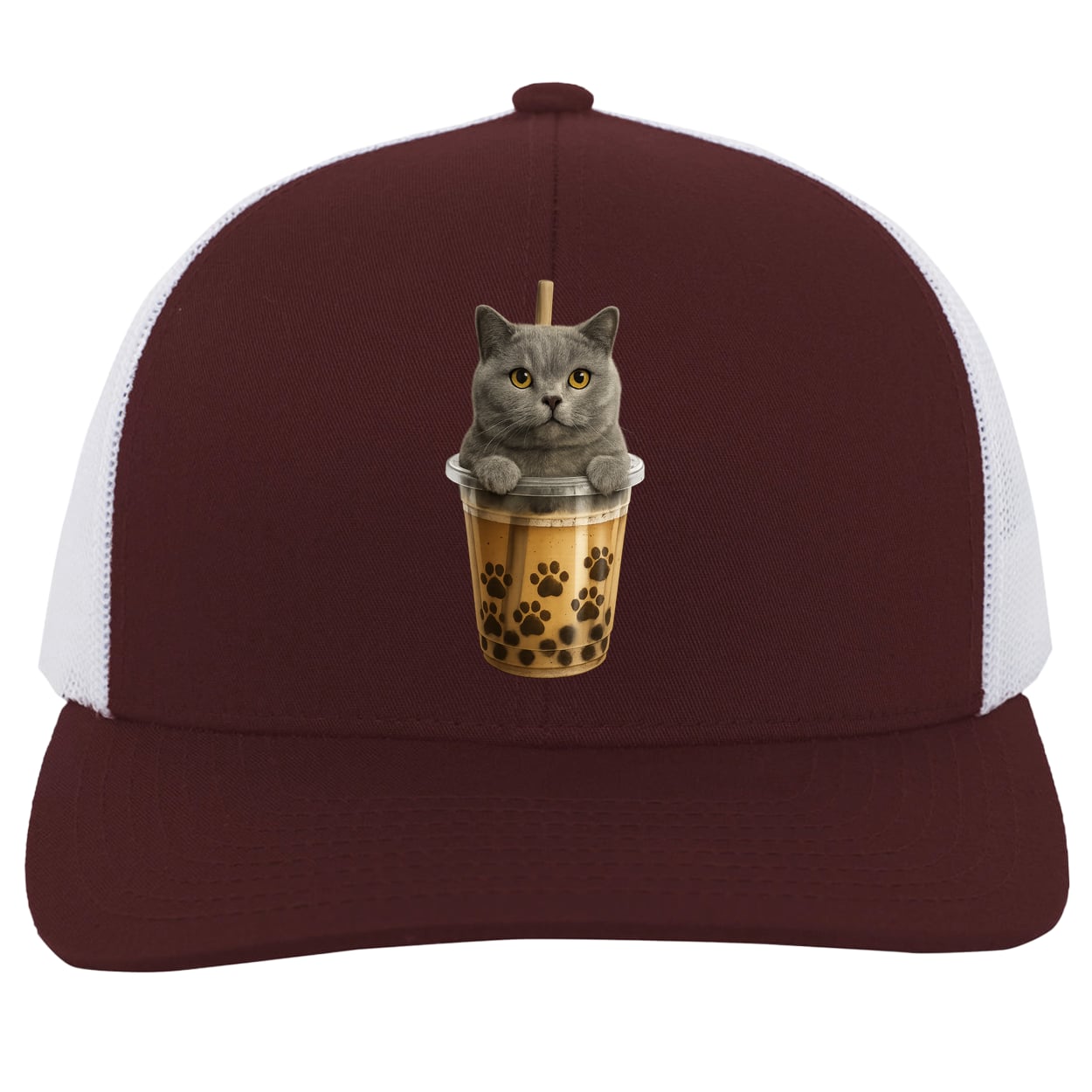 104C Trucker Snap Back - Maroon/White