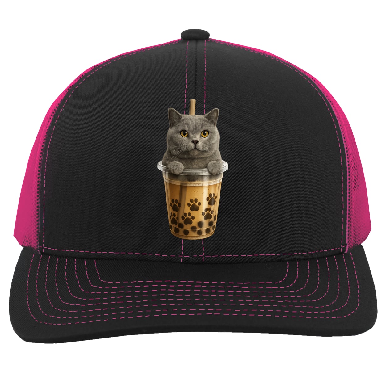 104C Trucker Snap Back - Black/Pink