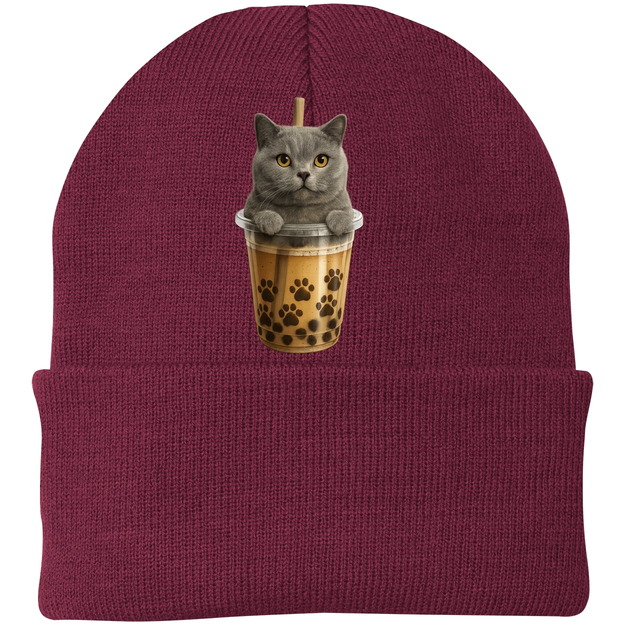 CP90 Port & Company Knit Beanie - Maroon