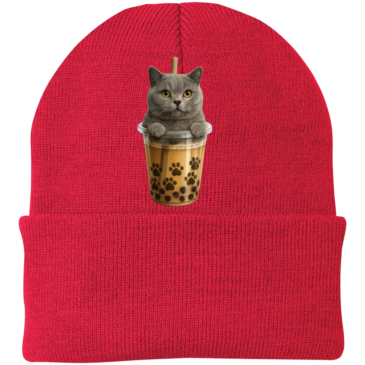CP90 Port & Company Knit Beanie - Athletic Red