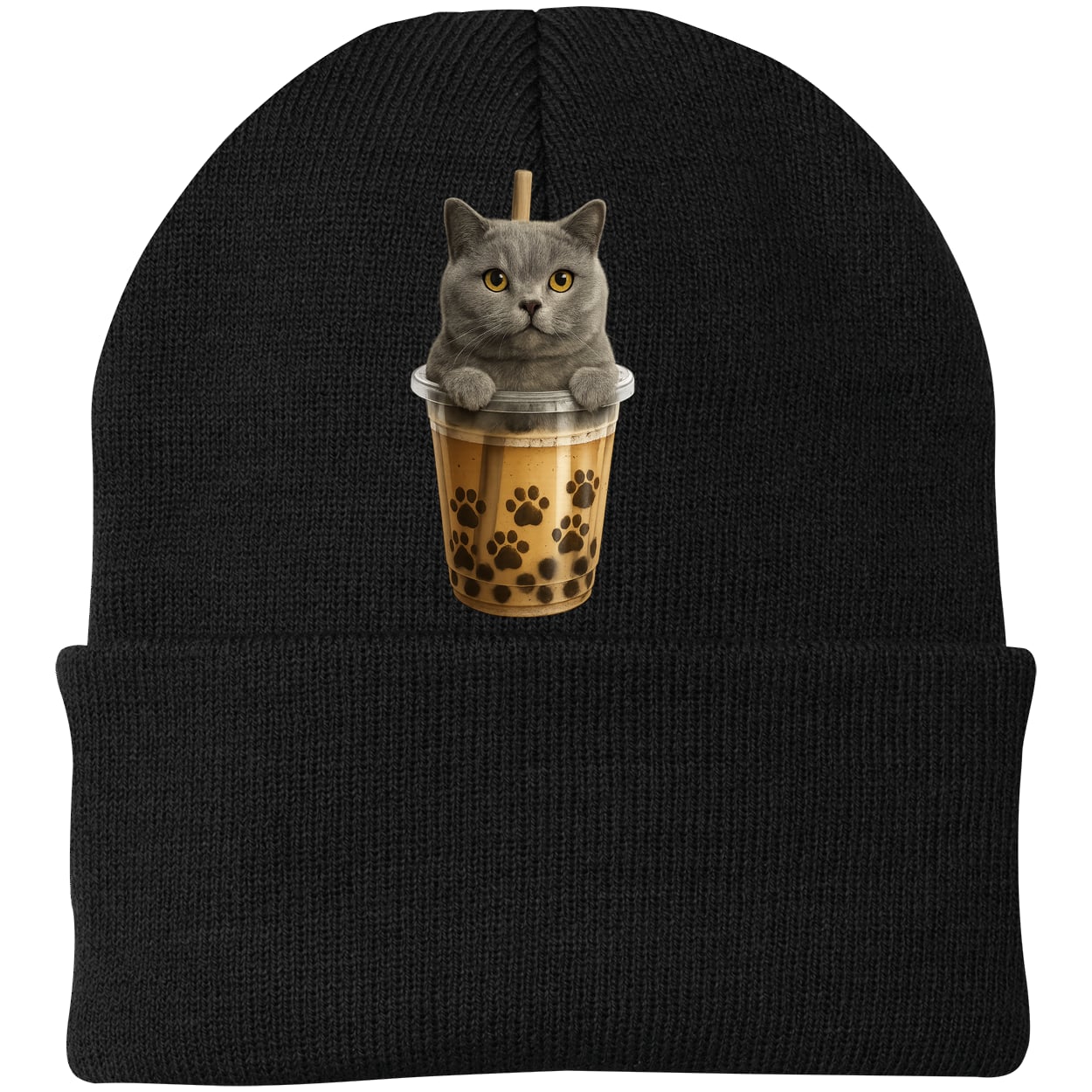 CP90 Port & Company Knit Beanie - Black