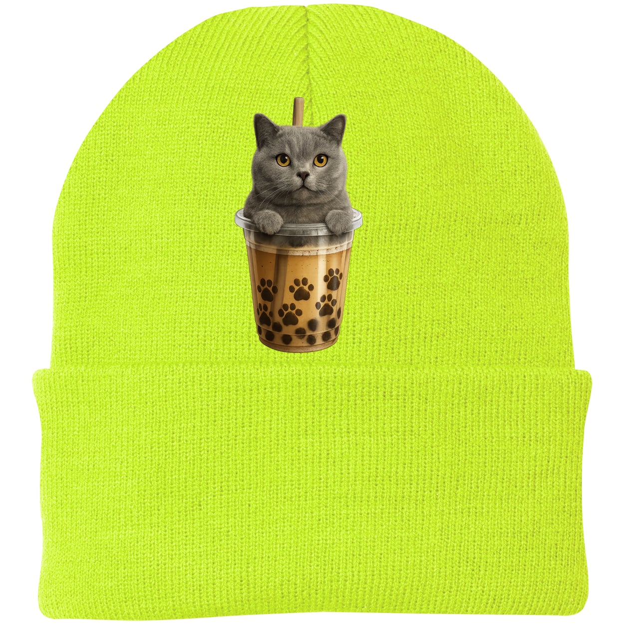 CP90 Port & Company Knit Beanie - Neon Yellow