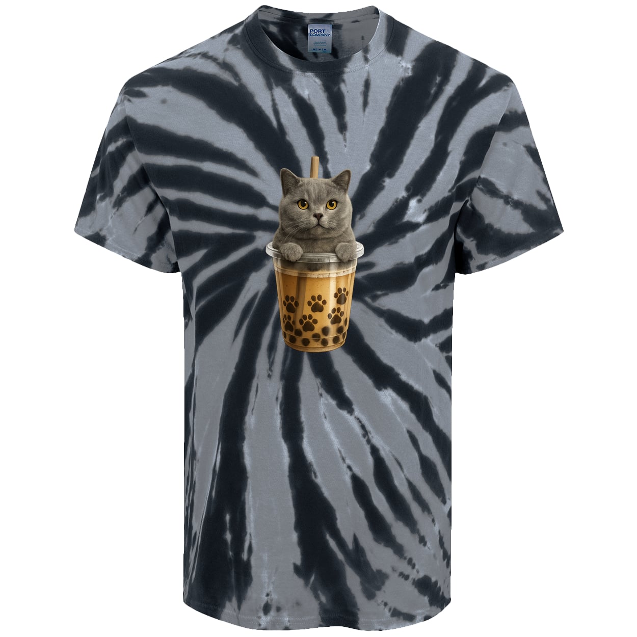PC147 Port & Company Tie-Dye Tee - Black