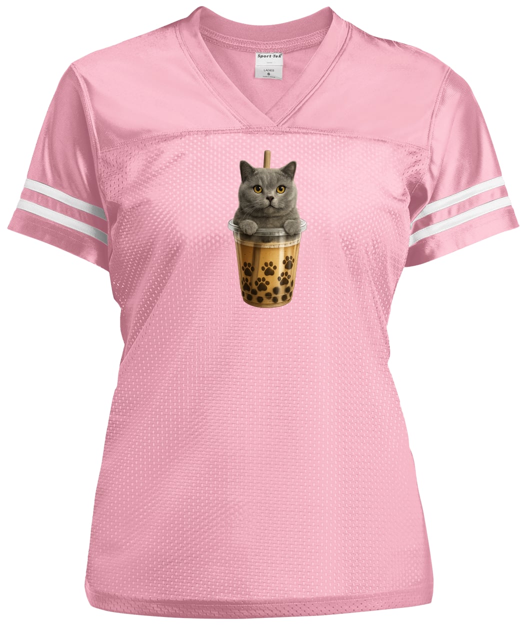LST307 Sport-Tek Ladies' Replica Jersey - Light Pink/White