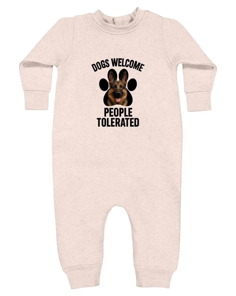 4447 Rabbit Skins Infant Fleece One-Piece Bodysuit - Natural Heather