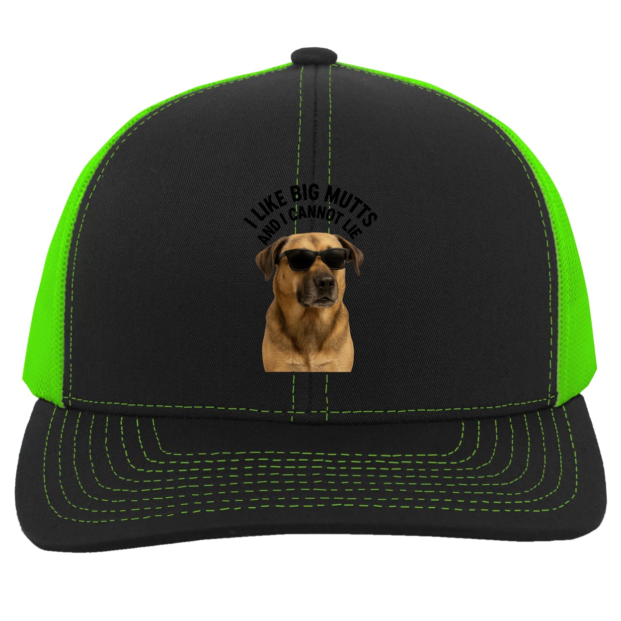 104C Trucker Snap Back - Black/Neon Green