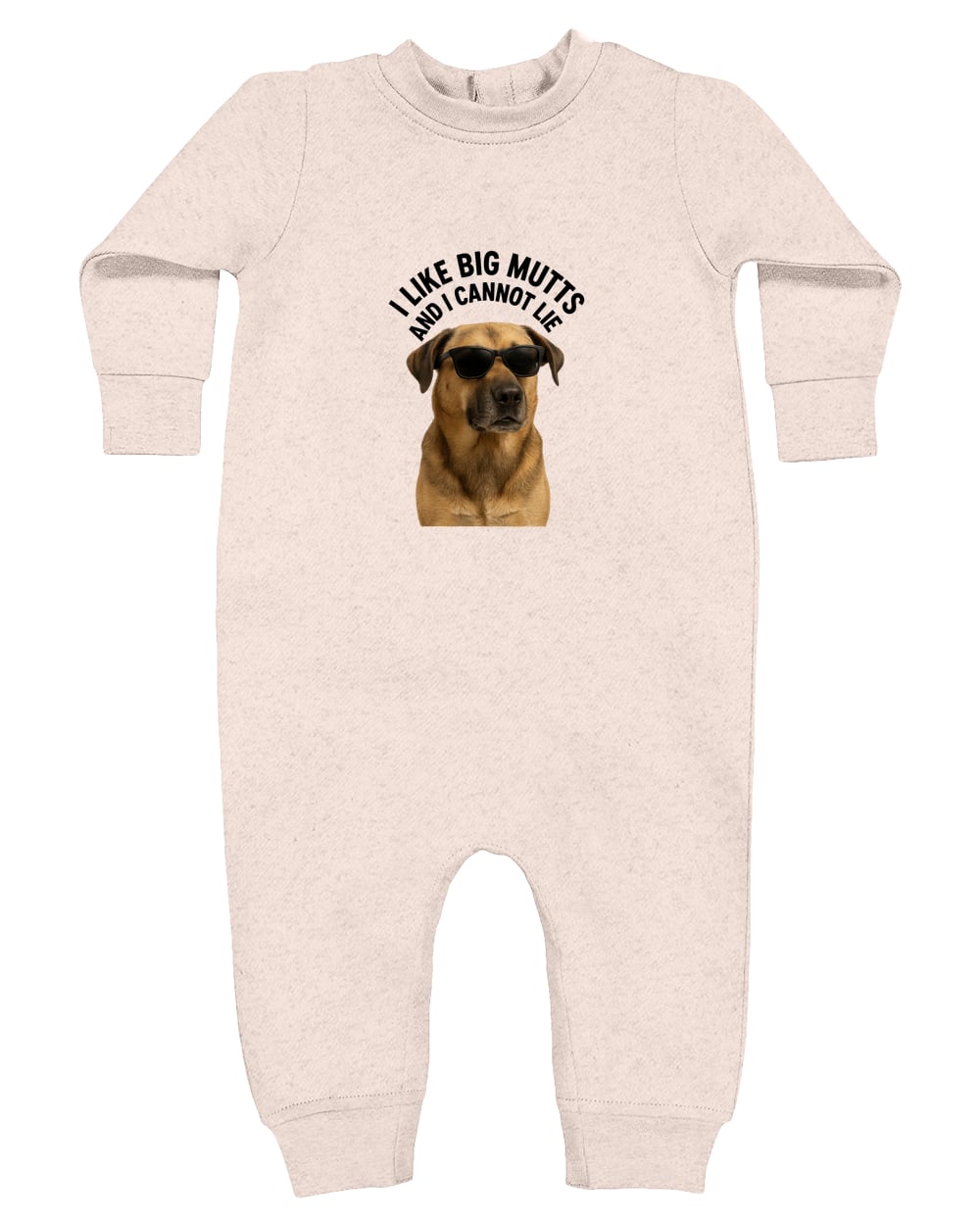 4447 Rabbit Skins Infant Fleece One-Piece Bodysuit - Natural Heather