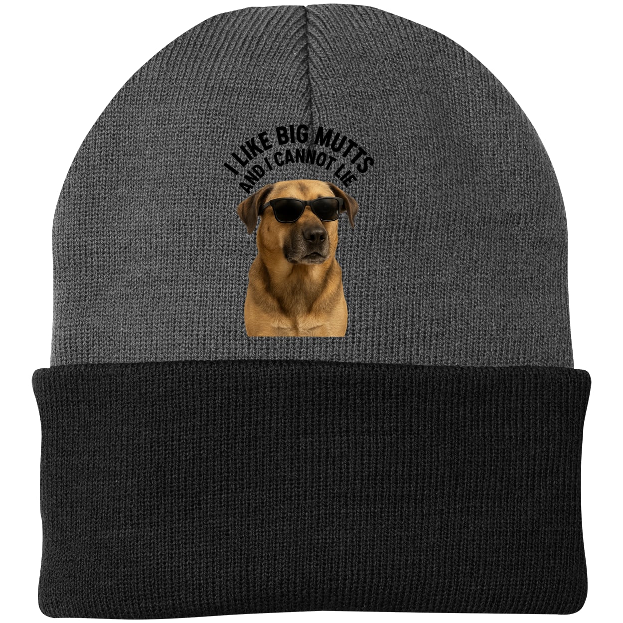 CP90 Port & Company Knit Beanie - Athletic Oxford/Black