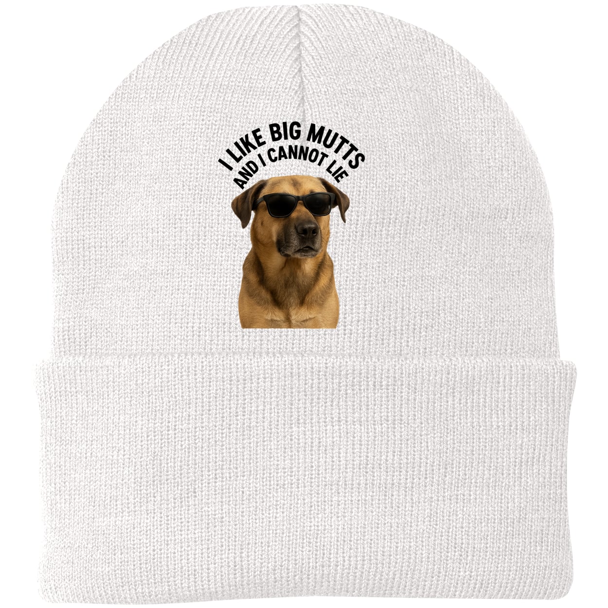 CP90 Port & Company Knit Beanie - White