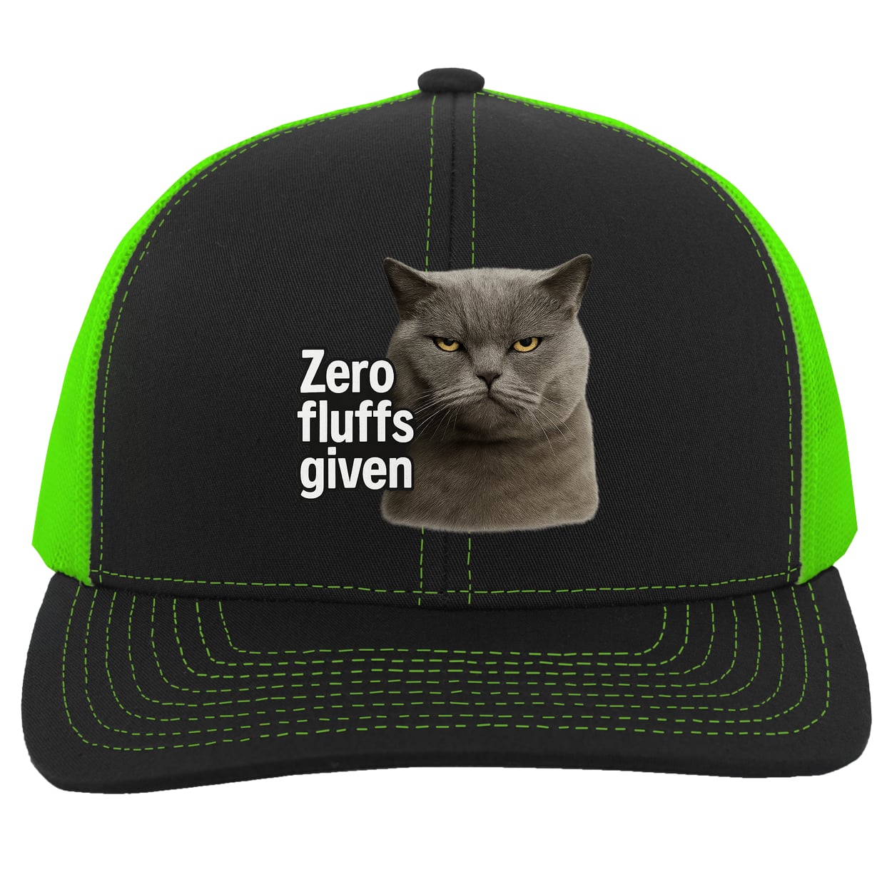 104C Trucker Snap Back - Black/Neon Green
