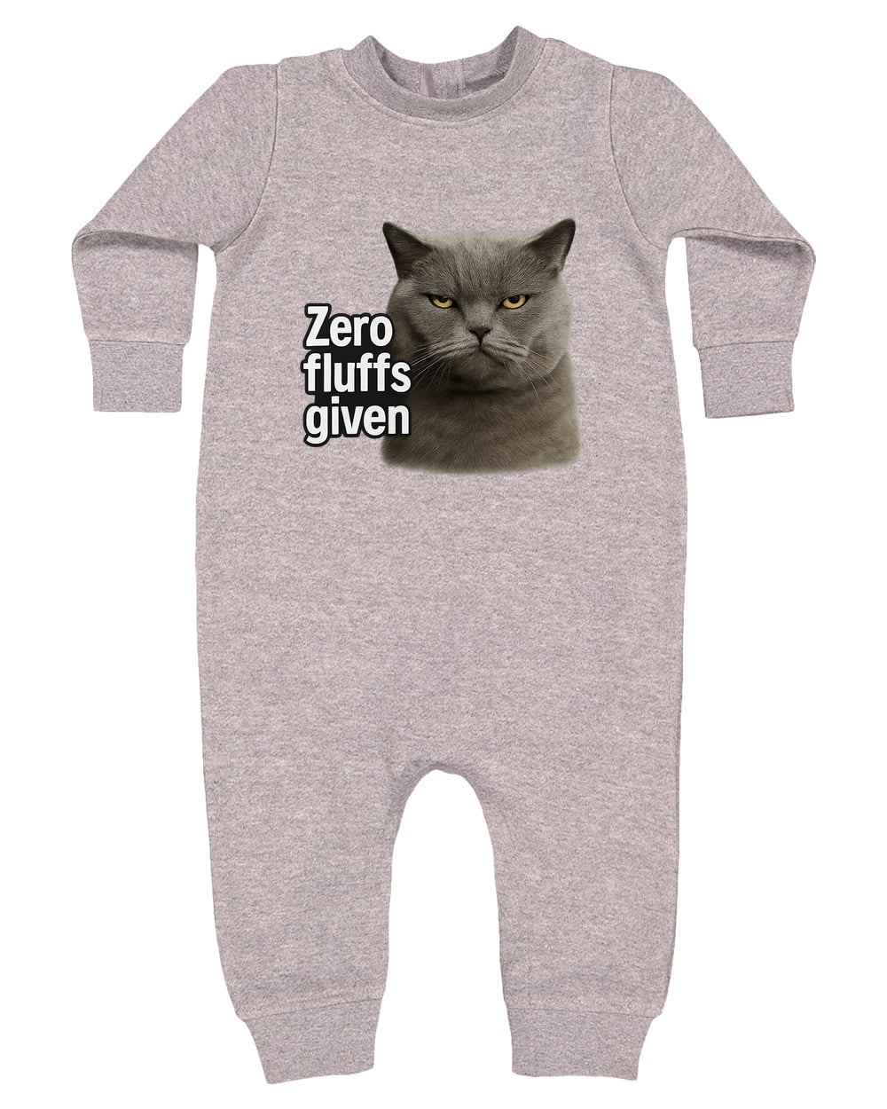 4447 Rabbit Skins Infant Fleece One-Piece Bodysuit - Heather Grey
