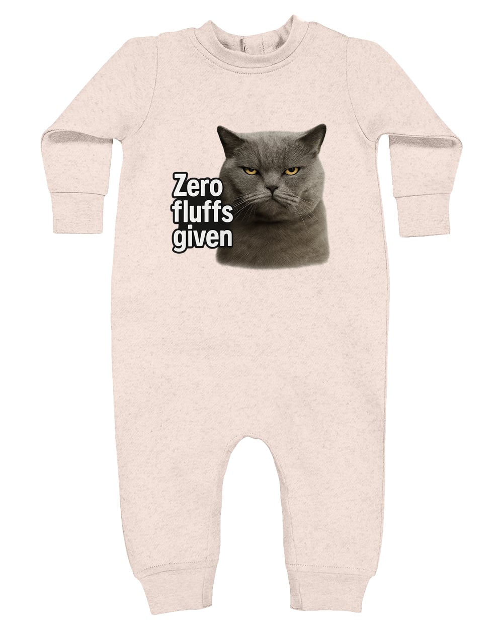 4447 Rabbit Skins Infant Fleece One-Piece Bodysuit - Natural Heather