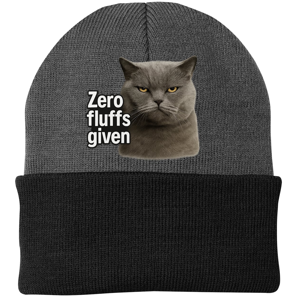 CP90 Port & Company Knit Beanie - Athletic Oxford/Black
