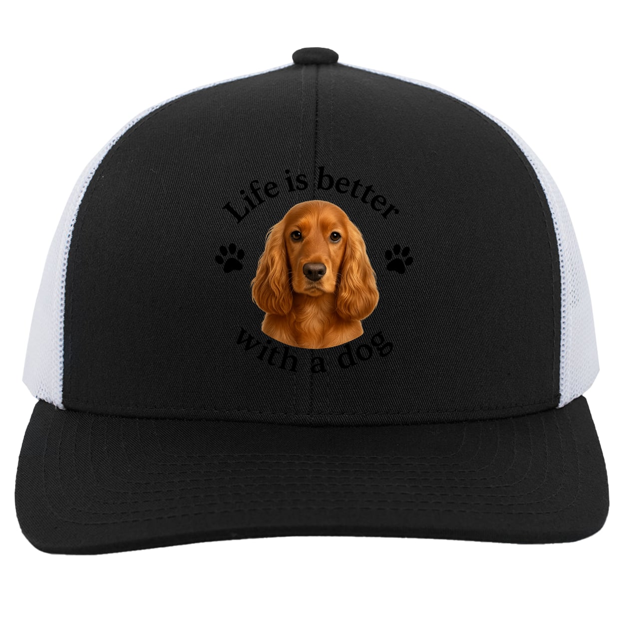 104C Trucker Snap Back - Black/White