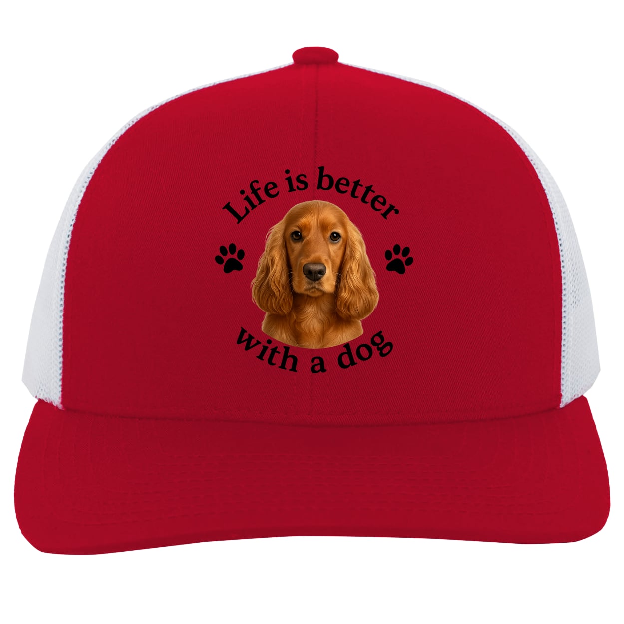 104C Trucker Snap Back - Red/White