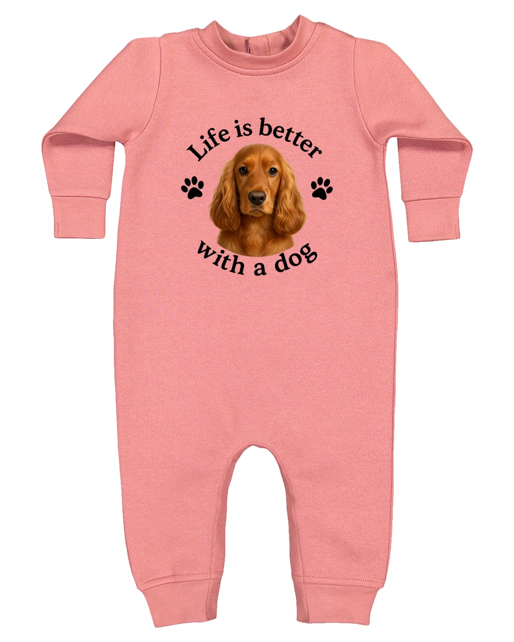 4447 Rabbit Skins Infant Fleece One-Piece Bodysuit - Mauvelous