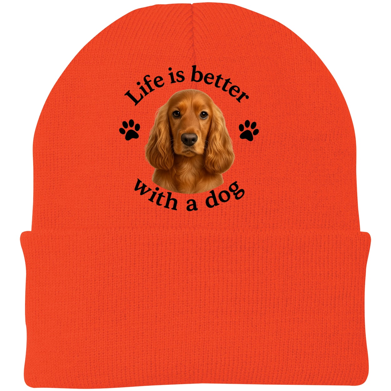 CP90 Port & Company Knit Beanie - Athletic Orange