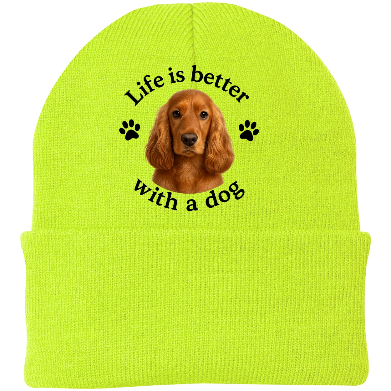 CP90 Port & Company Knit Beanie - Neon Yellow