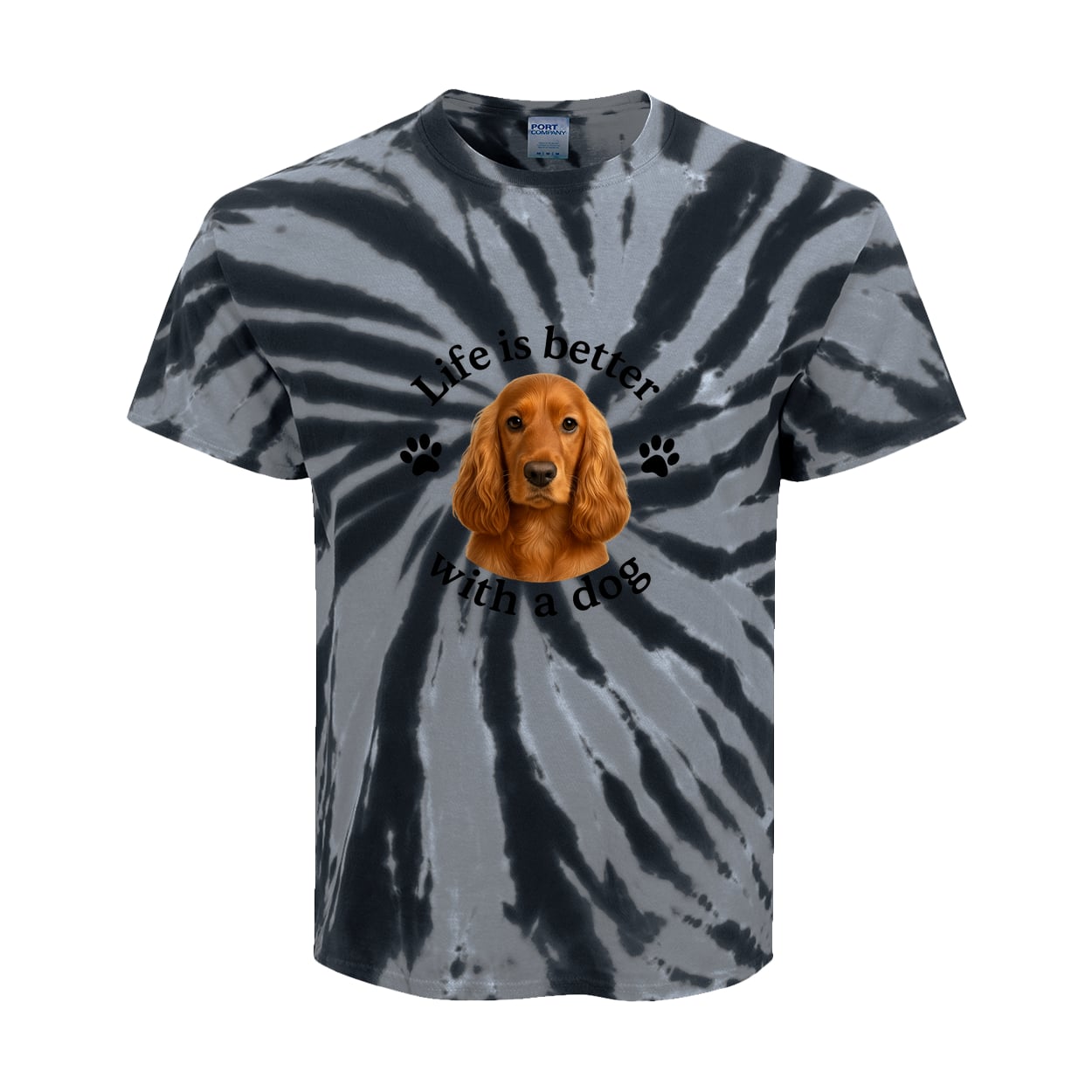 PC147Y Port & Company Kids Tie-Dye Tee - Black