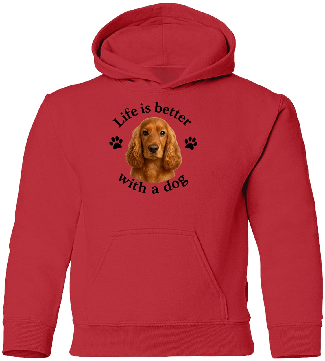 G185B Gildan Youth Pullover Hoodie - Red