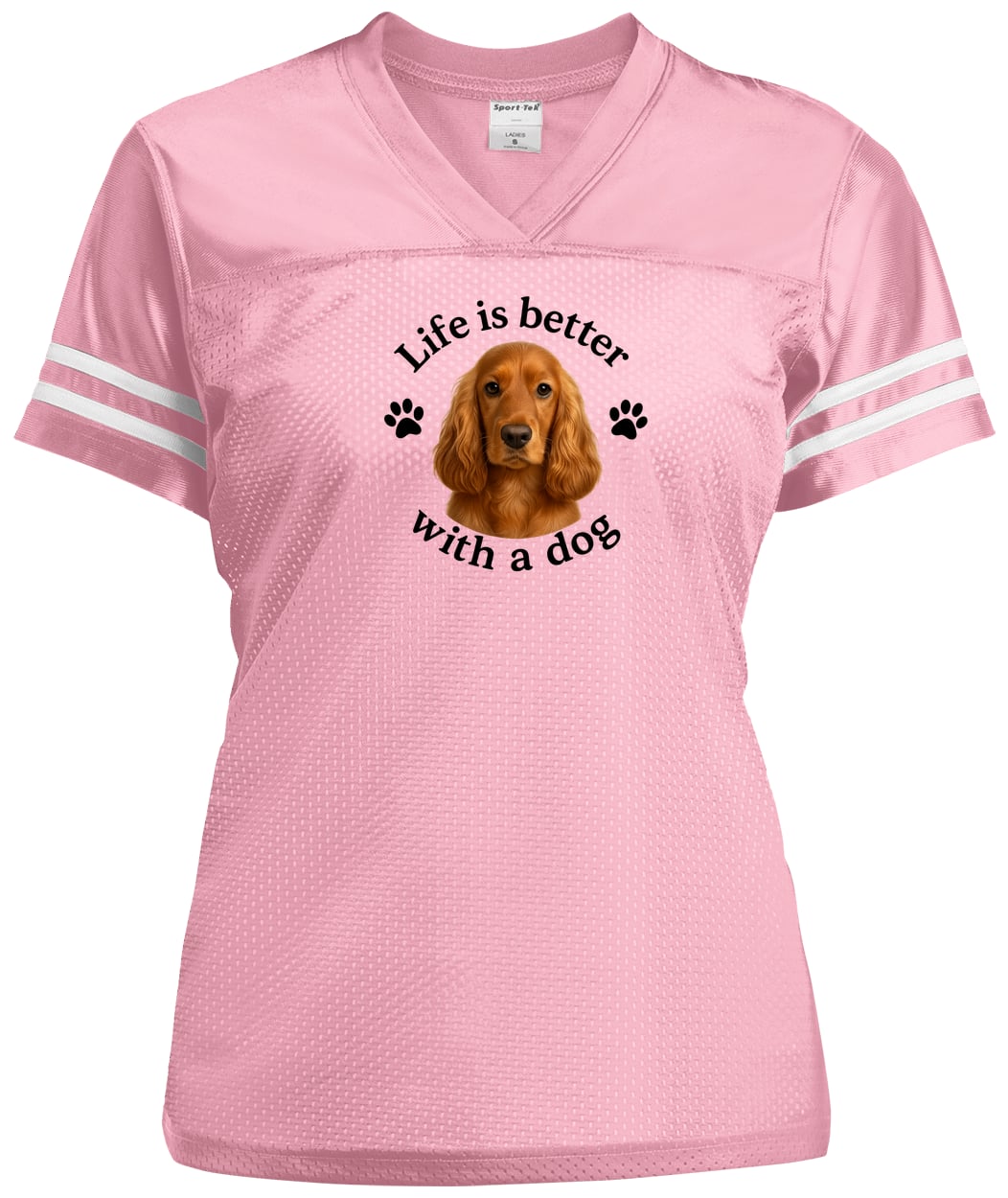 LST307 Sport-Tek Ladies' Replica Jersey - Light Pink/White