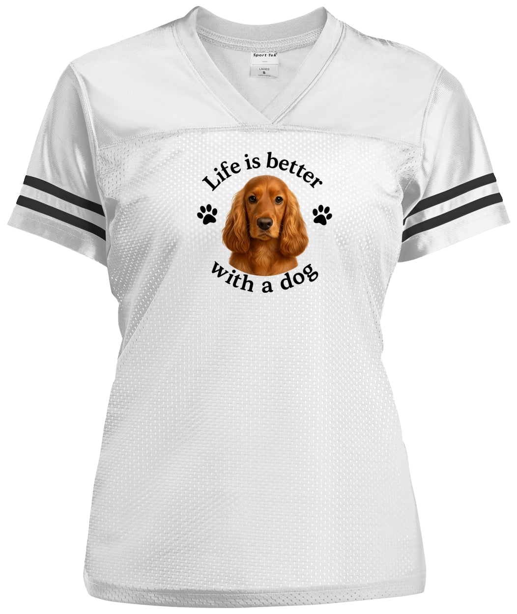 LST307 Sport-Tek Ladies' Replica Jersey - White/Black
