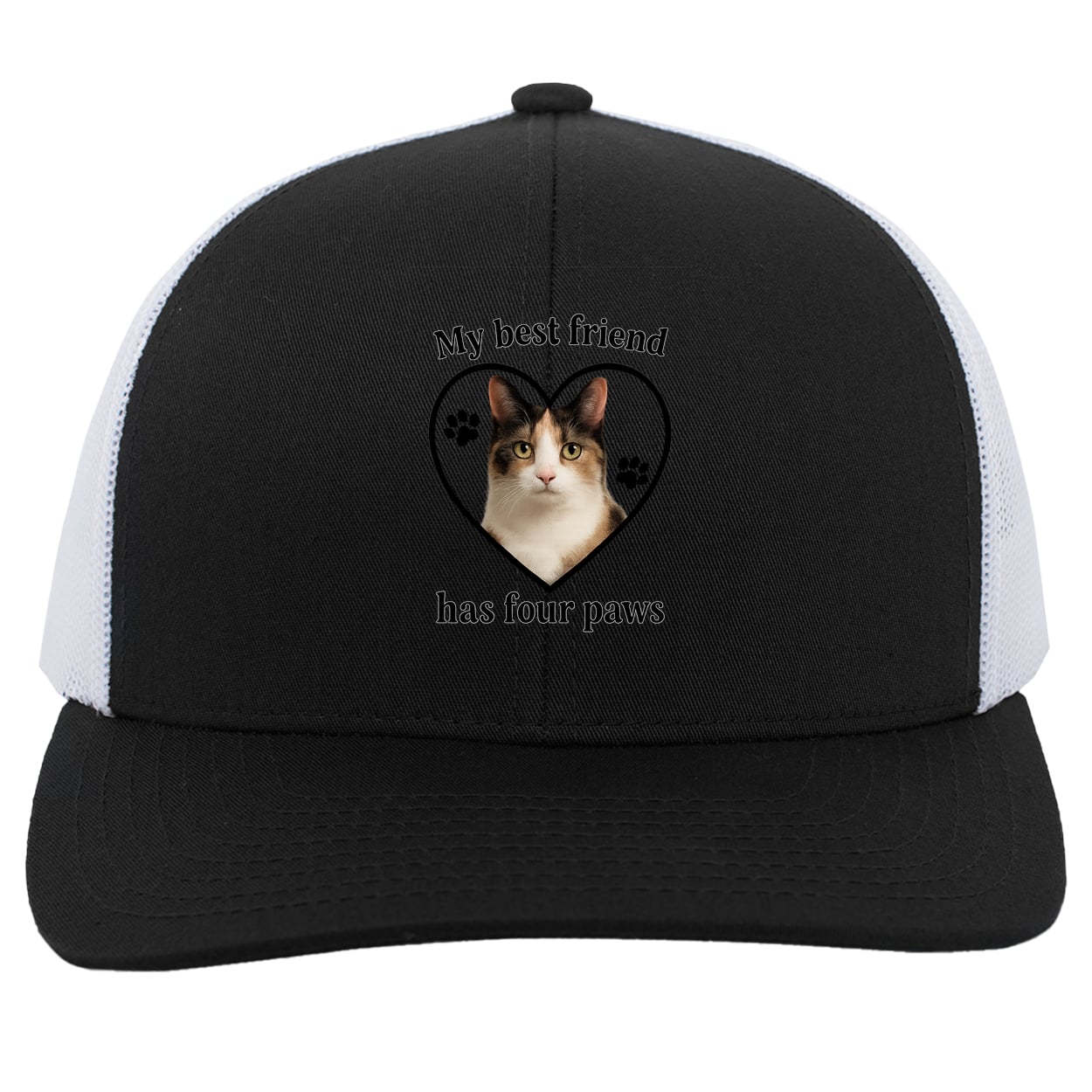 104C Trucker Snap Back - Black/White